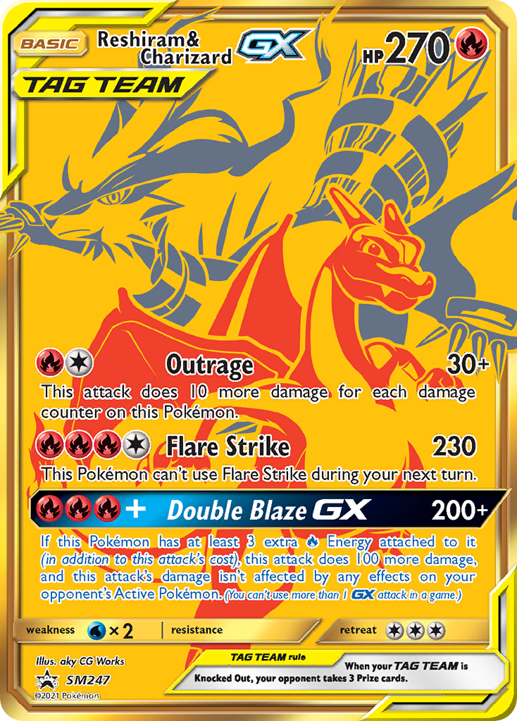 Reshiram & Charizard GX SM Black Star Promos SM247/248
