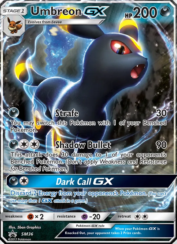 Umbreon GX SL Cartas de promoción SM36/248