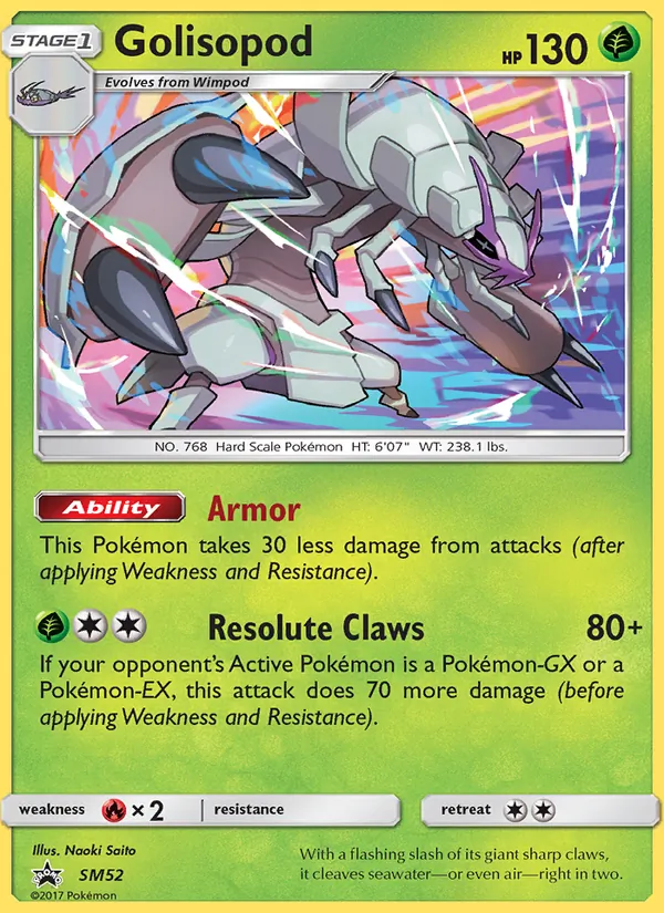 Golisopod SL Cartas de promoción SM52/248