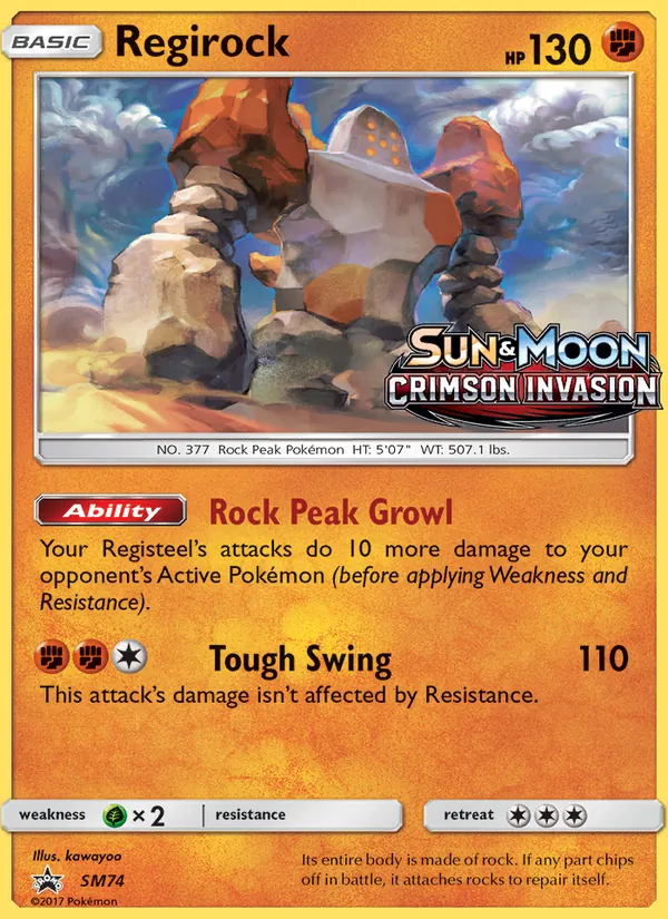 Regirock SL Cartas de promoción SM74/248