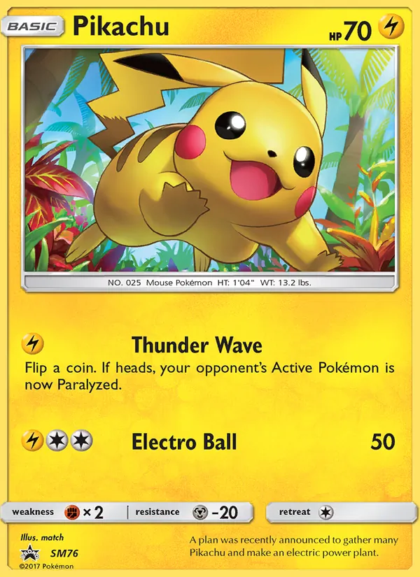 Pikachu SL Cartas de promoción SM76/248