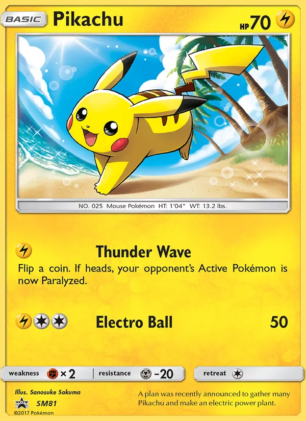 Pikachu SL Cartas de promoción SM81/248