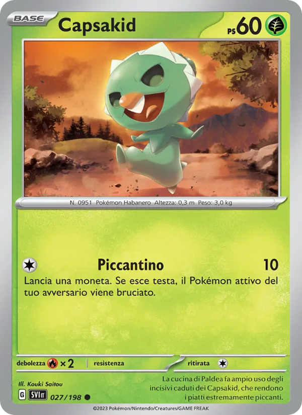 Capsakid Scarlatto e Violetto 027/198
