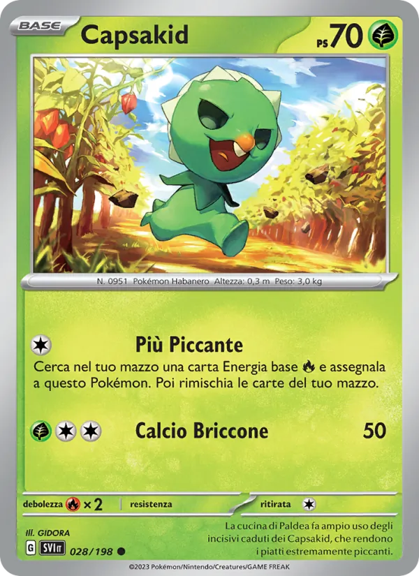 Capsakid Scarlatto e Violetto 028/198