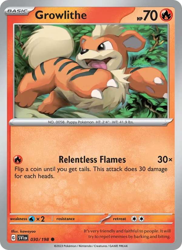 Growlithe Scarlet & Violet 030/198