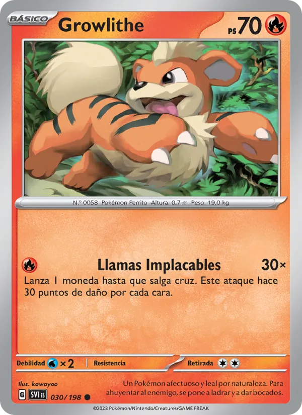 Growlithe Escarlata y Púrpura 030/198