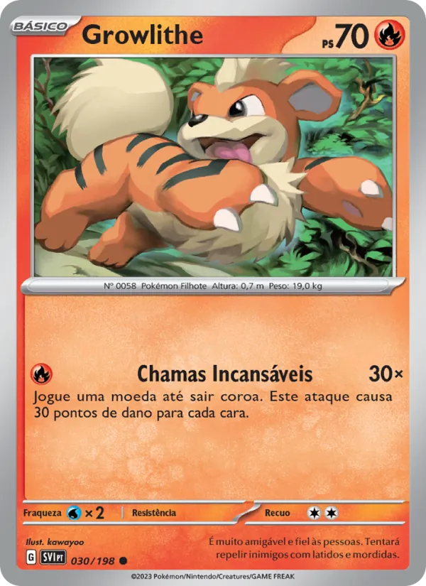 Growlithe Escarlate e Violeta 030/198