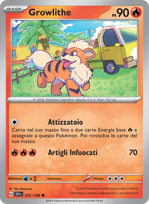 Growlithe Scarlatto e Violetto 031/198