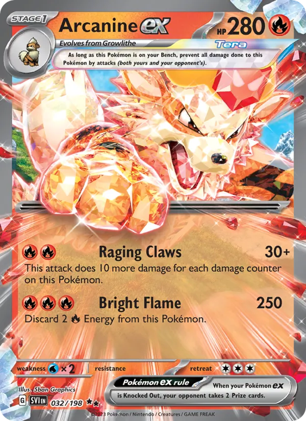 Arcanine ex Scarlet & Violet 032/198