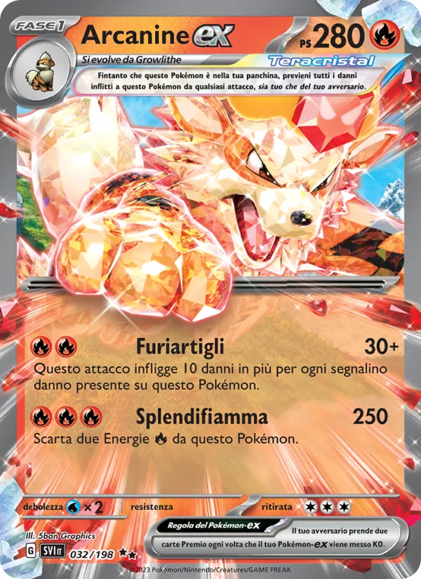 Arcanine-ex Scarlatto e Violetto 032/198