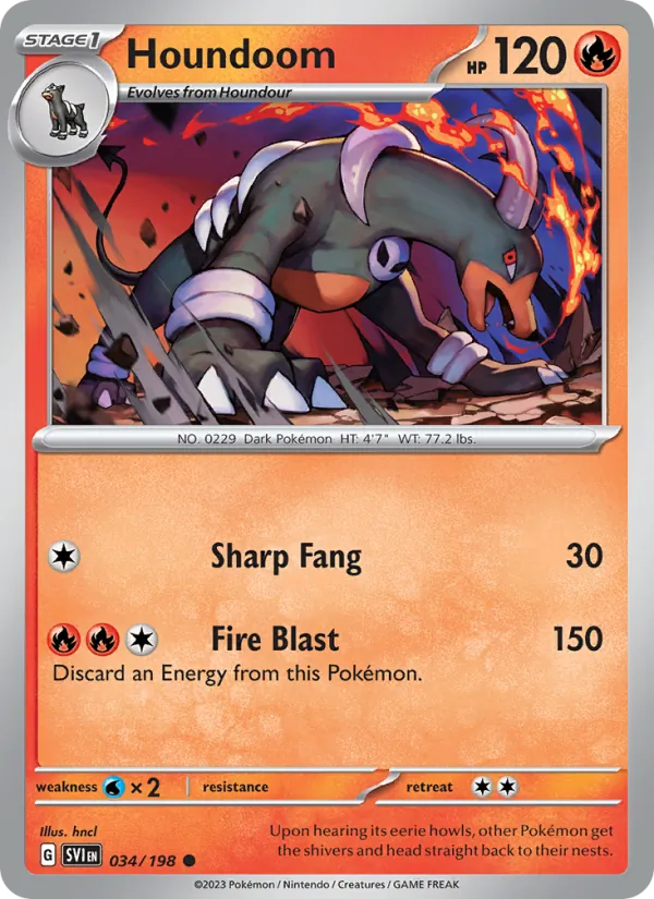 Houndoom Scarlet & Violet 034/198