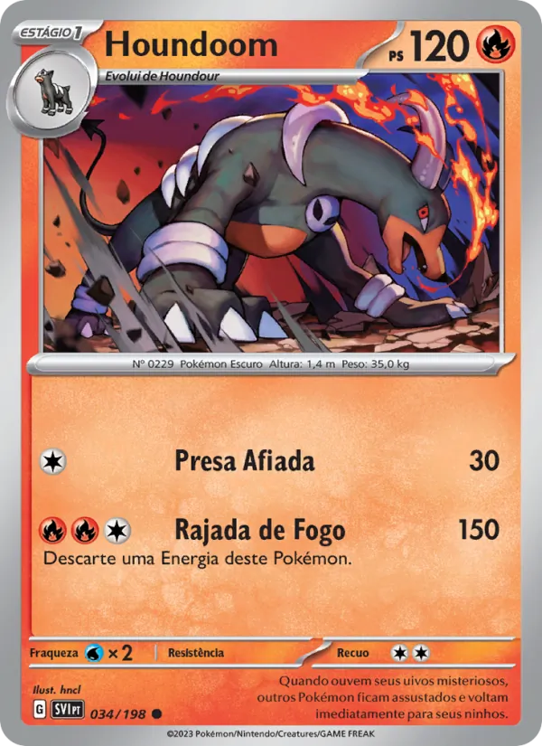 Houndoom Escarlate e Violeta 034/198