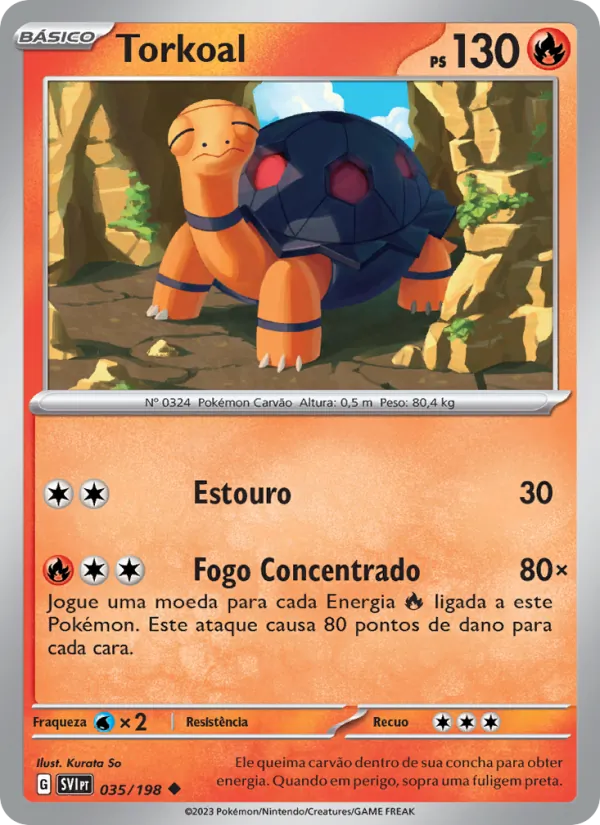 Torkoal Escarlate e Violeta 035/198