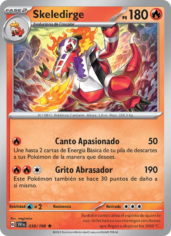 Skeledirge Escarlata y Púrpura 038/198