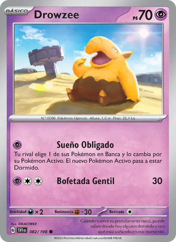 Drowzee Escarlata y Púrpura 082/198