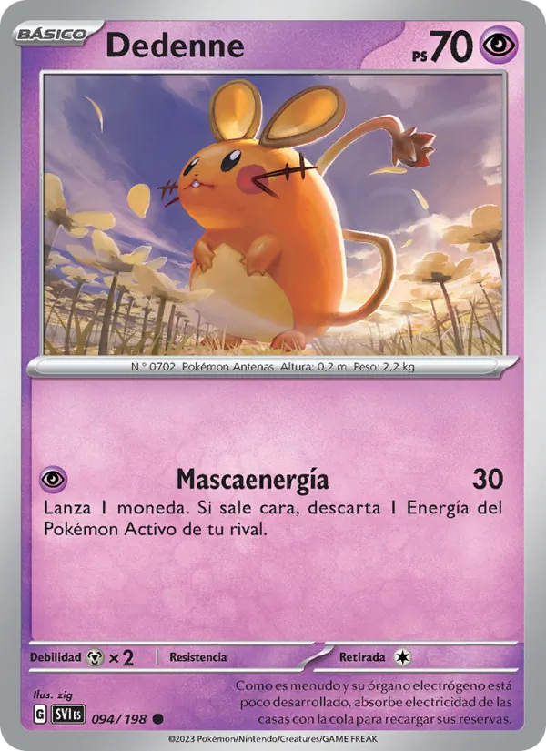 Dedenne Escarlata y Púrpura 094/198