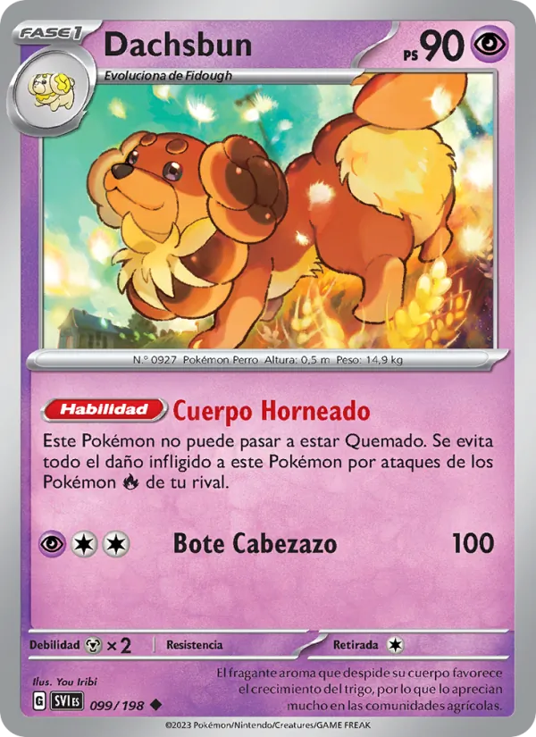 Dachsbun Escarlata y Púrpura 099/198