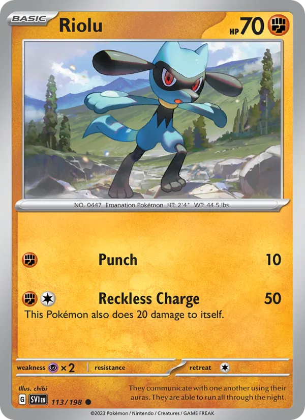 Riolu Scarlet & Violet 113/198