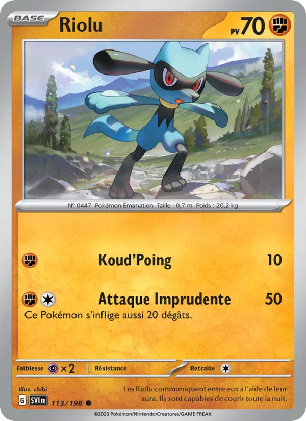 Riolu Écarlate et Violet 113/198