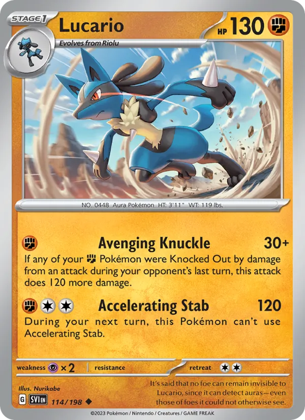 Lucario Scarlet & Violet 114/198