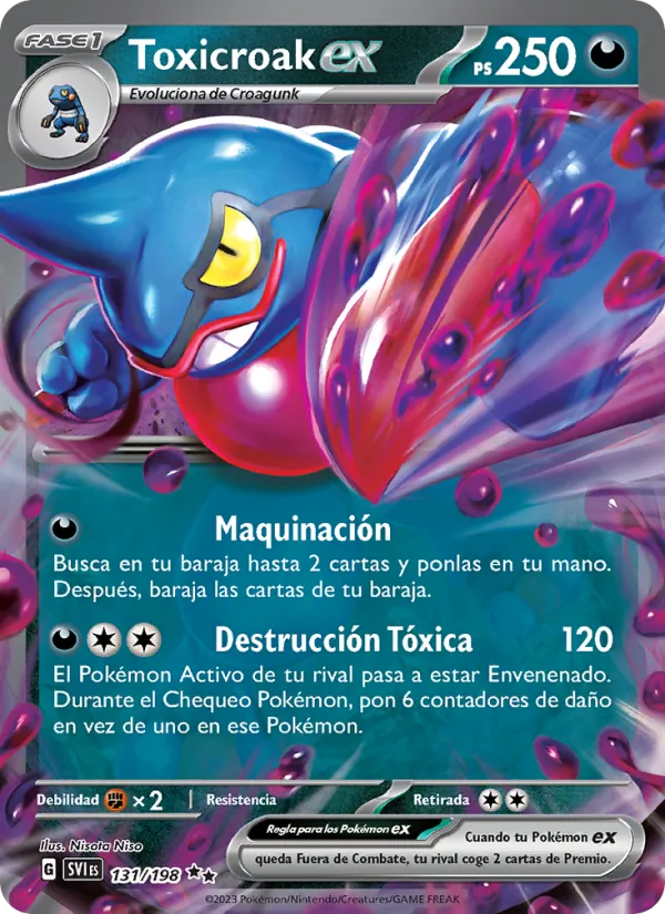 Toxicroak ex Escarlata y Púrpura 131/198