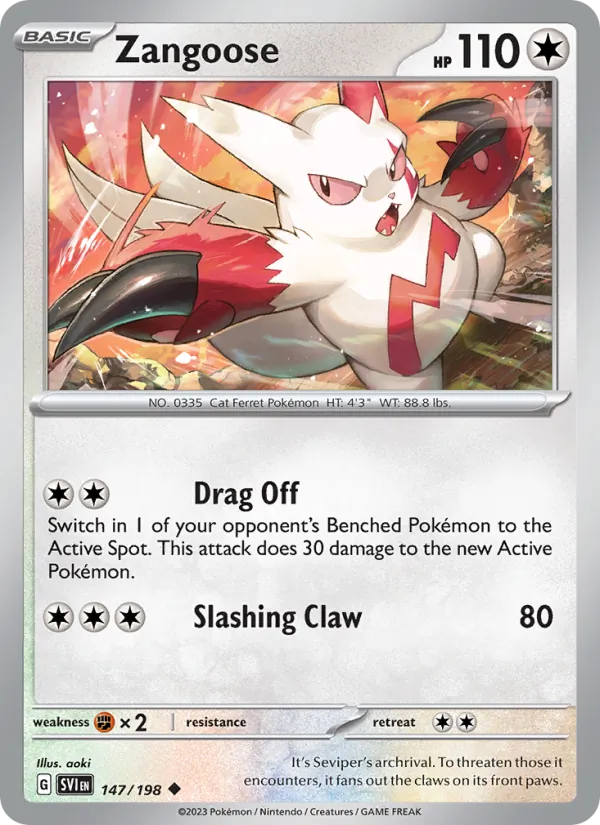 Zangoose Scarlet & Violet 147/198