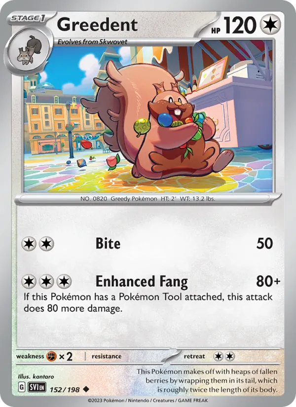 Greedent Scarlet & Violet 152/198