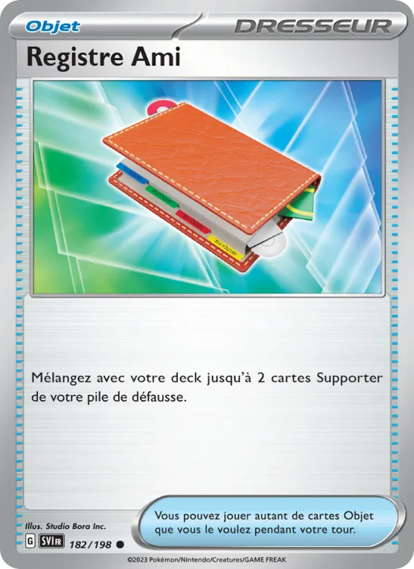 Registre Ami Écarlate et Violet 182/198
