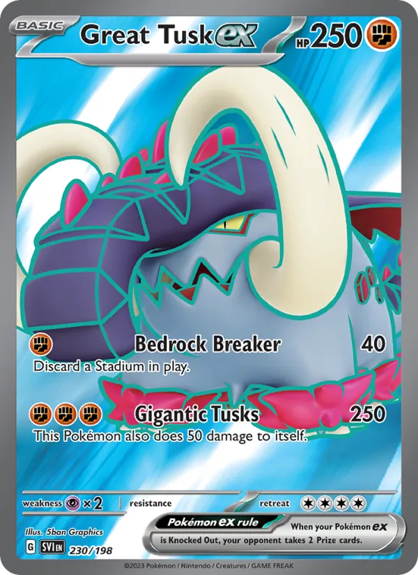 Great Tusk ex Scarlet & Violet 230/198