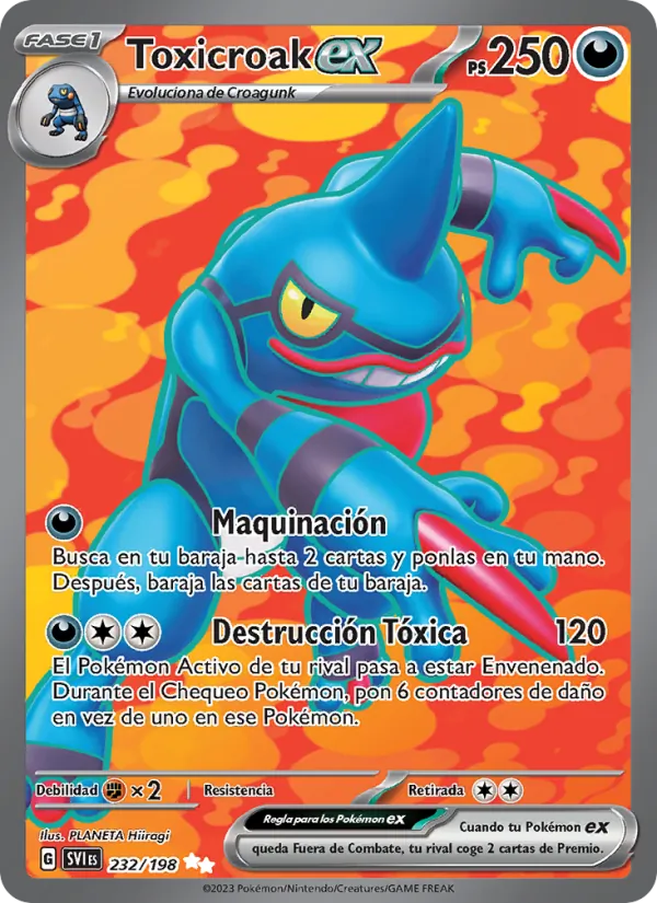 Toxicroak ex Escarlata y Púrpura 232/198