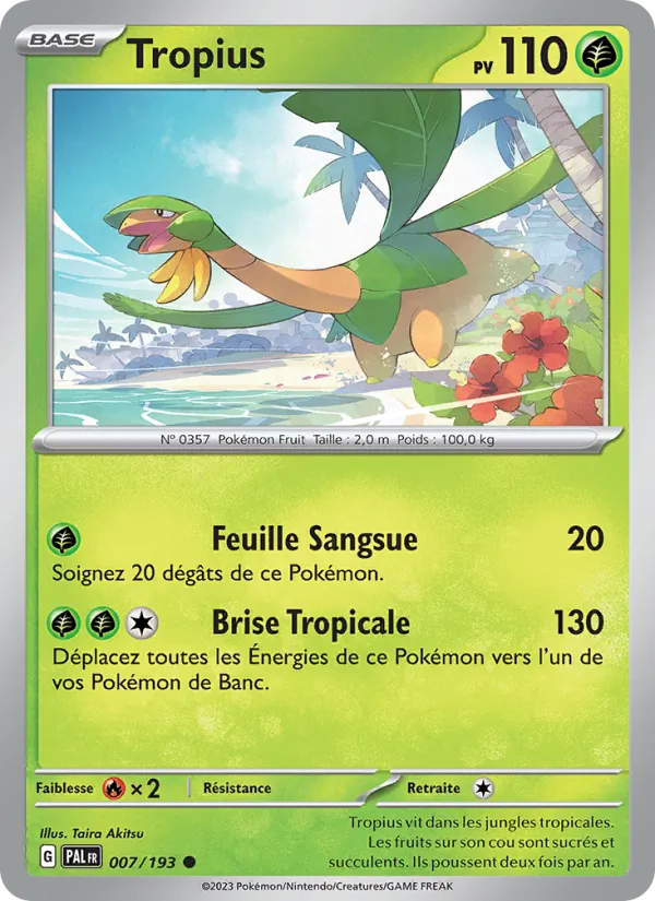 Tropius Évolutions à Paldea 007/193