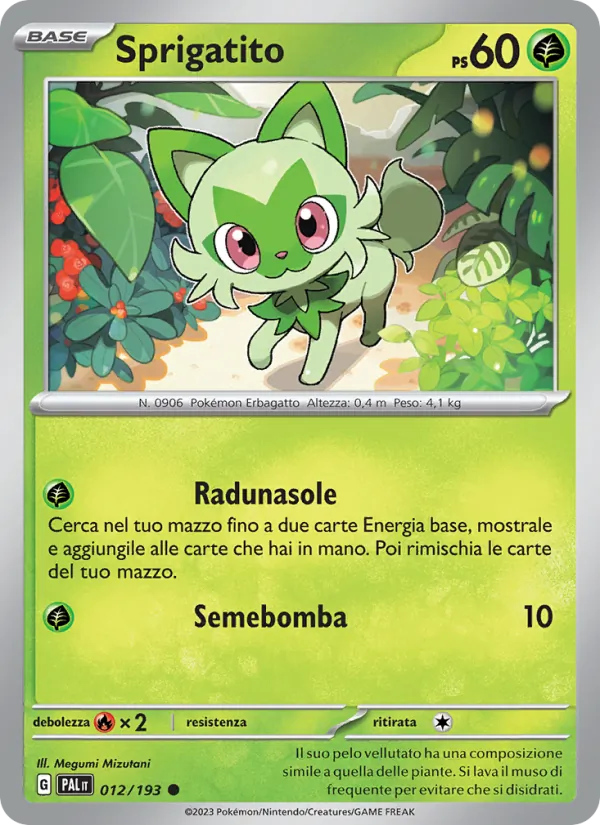 Sprigatito Evoluzioni a Paldea 012/193