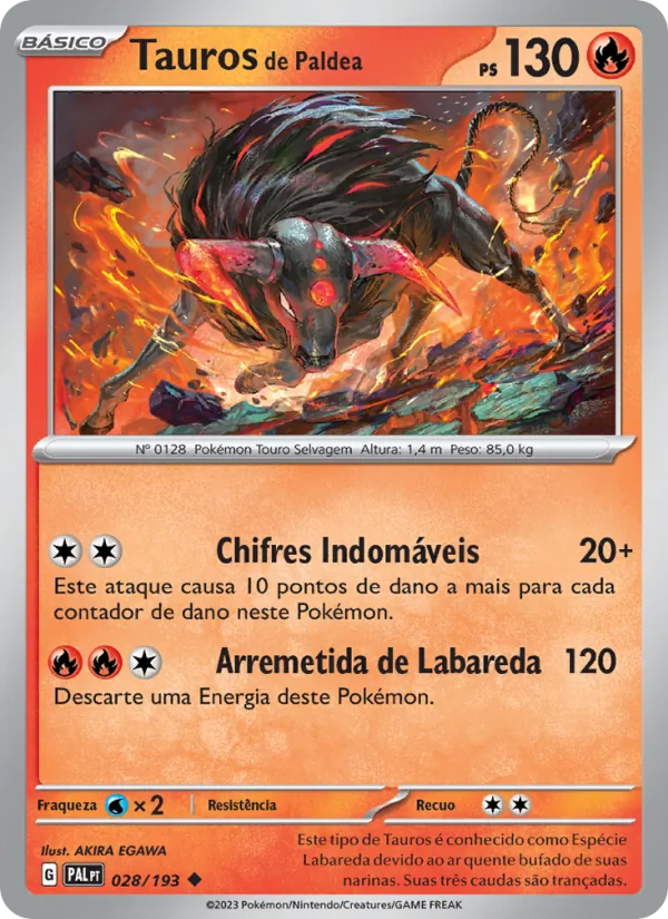 Tauros de Paldea Evoluções em Paldea 028/193