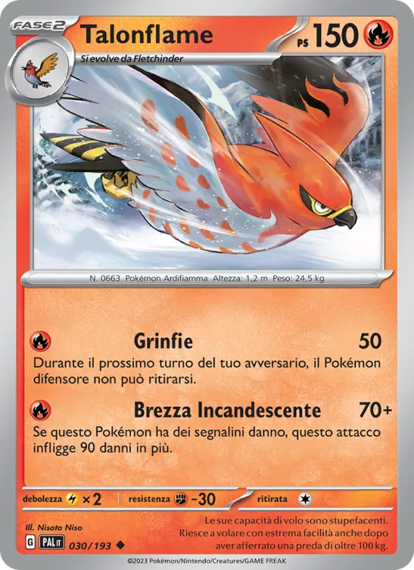 Talonflame Evoluzioni a Paldea 030/193