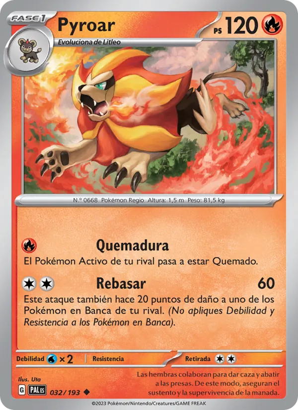 Pyroar Evoluciones en Paldea 032/193