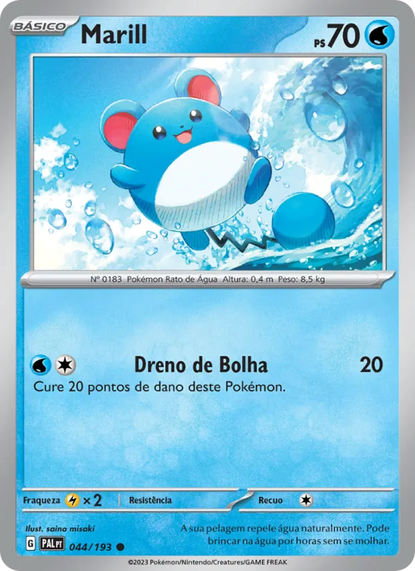 Marill Evoluções em Paldea 044/193
