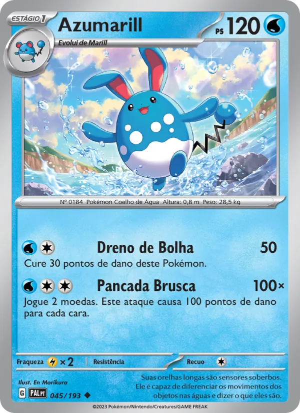 Azumarill Evoluções em Paldea 045/193