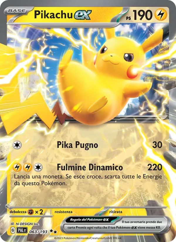 Pikachu-ex Evoluzioni a Paldea 063/193