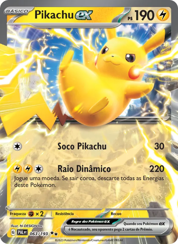 Pikachu ex Evoluções em Paldea 063/193