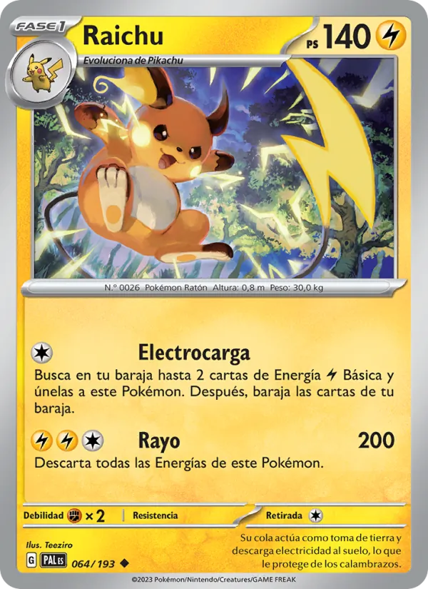 Raichu Evoluciones en Paldea 064/193