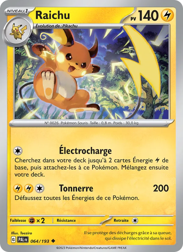 Raichu Évolutions à Paldea 064/193