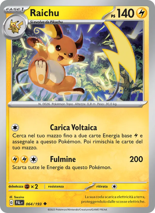 Raichu Evoluzioni a Paldea 064/193