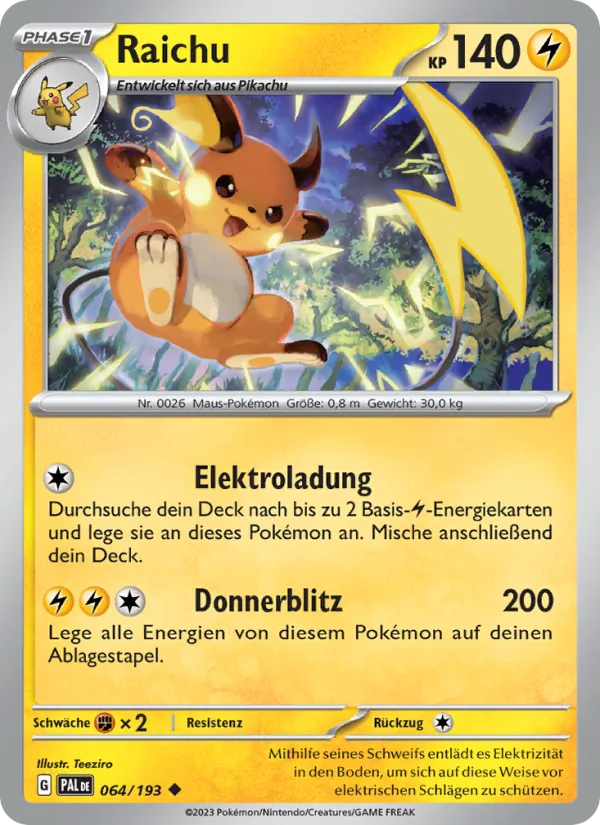 Raichu Entwicklungen in Paldea 064/193