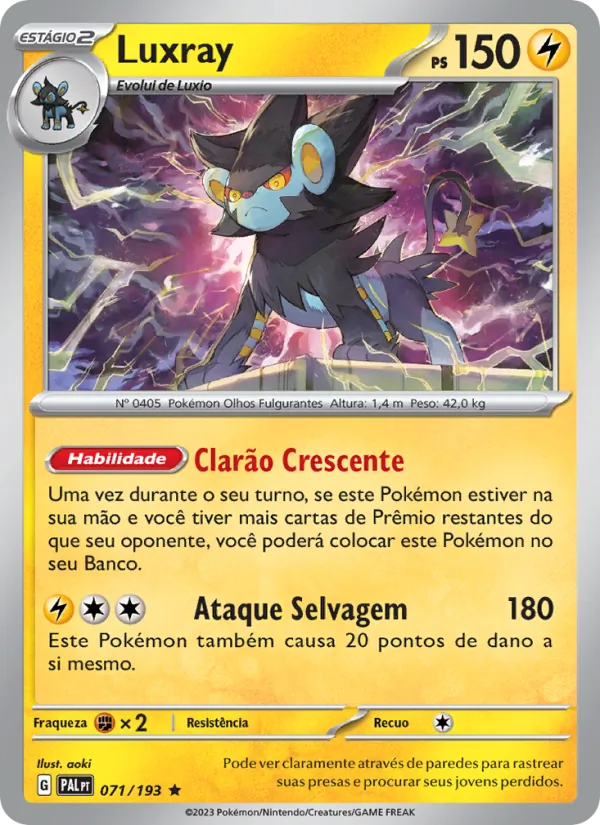 Luxray Evoluções em Paldea 071/193