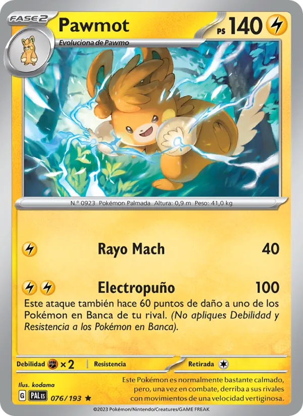 Pawmot Evoluciones en Paldea 076/193