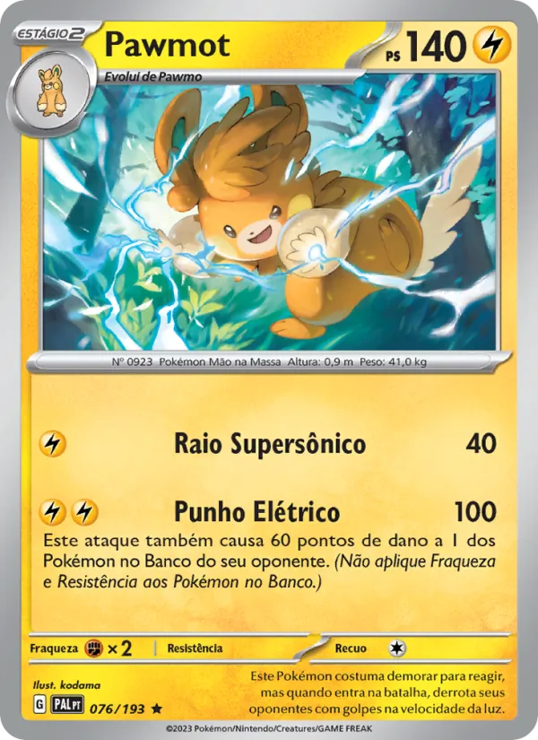 Pawmot Evoluções em Paldea 076/193