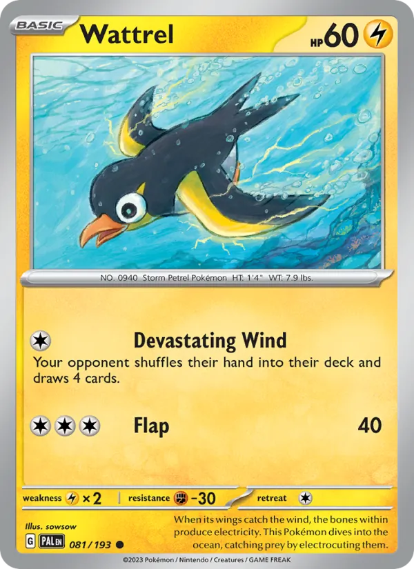 Wattrel Paldea Evolved 081/193