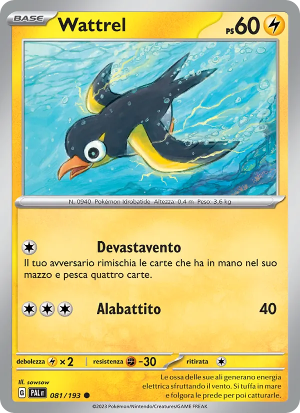 Wattrel Evoluzioni a Paldea 081/193