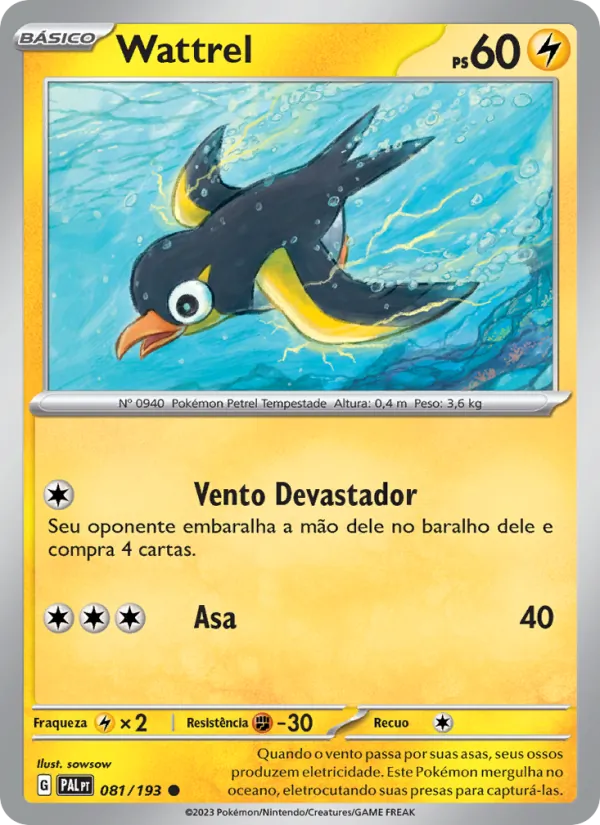 Wattrel Evoluções em Paldea 081/193