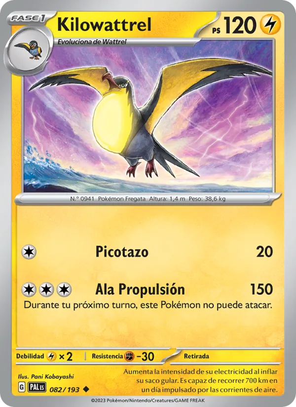 Kilowattrel Evoluciones en Paldea 082/193